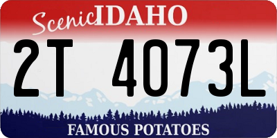 ID license plate 2T4073L