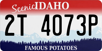 ID license plate 2T4073P