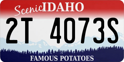ID license plate 2T4073S