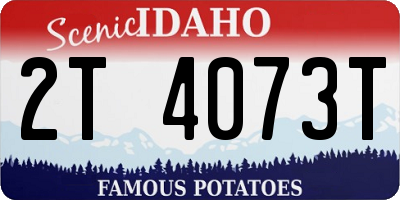ID license plate 2T4073T