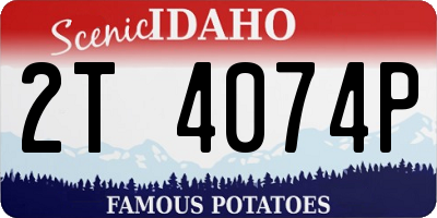 ID license plate 2T4074P