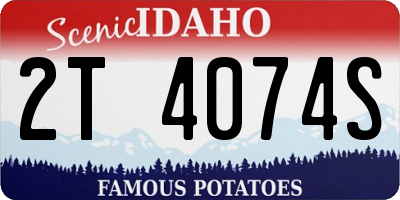 ID license plate 2T4074S