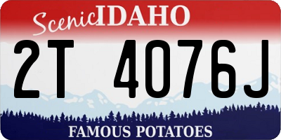 ID license plate 2T4076J