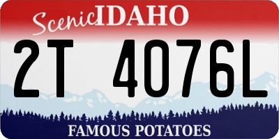 ID license plate 2T4076L