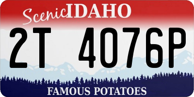 ID license plate 2T4076P