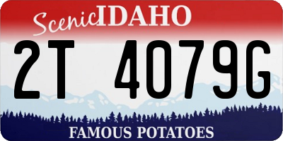ID license plate 2T4079G