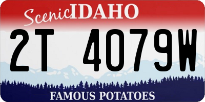ID license plate 2T4079W