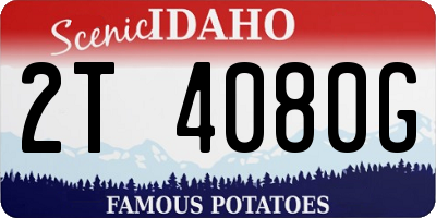 ID license plate 2T4080G