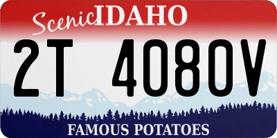 ID license plate 2T4080V