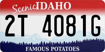 ID license plate 2T4081G