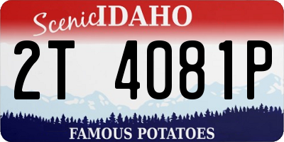ID license plate 2T4081P
