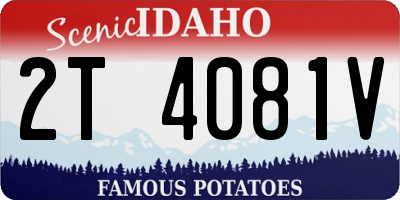 ID license plate 2T4081V