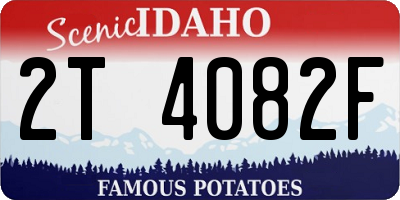 ID license plate 2T4082F