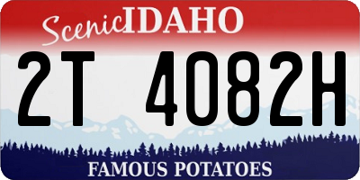 ID license plate 2T4082H