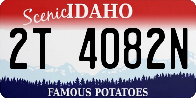 ID license plate 2T4082N