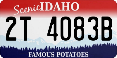 ID license plate 2T4083B