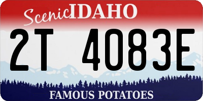 ID license plate 2T4083E
