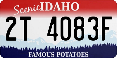 ID license plate 2T4083F