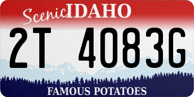 ID license plate 2T4083G