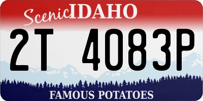 ID license plate 2T4083P