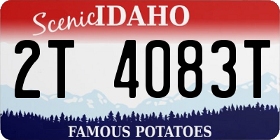 ID license plate 2T4083T