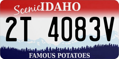 ID license plate 2T4083V