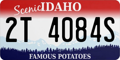 ID license plate 2T4084S
