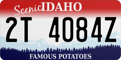 ID license plate 2T4084Z