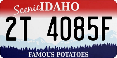 ID license plate 2T4085F