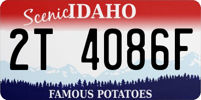 ID license plate 2T4086F