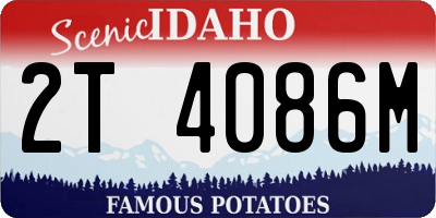 ID license plate 2T4086M