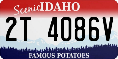 ID license plate 2T4086V