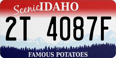 ID license plate 2T4087F