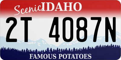 ID license plate 2T4087N
