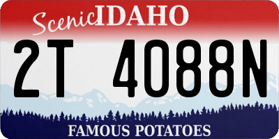 ID license plate 2T4088N