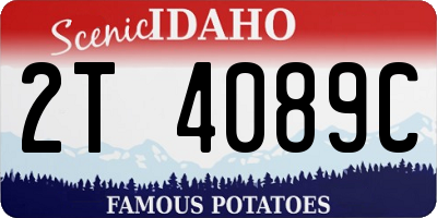 ID license plate 2T4089C