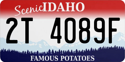 ID license plate 2T4089F