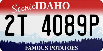 ID license plate 2T4089P
