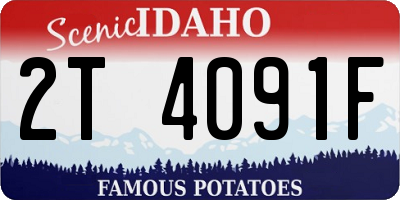 ID license plate 2T4091F