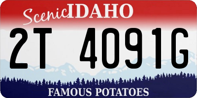 ID license plate 2T4091G