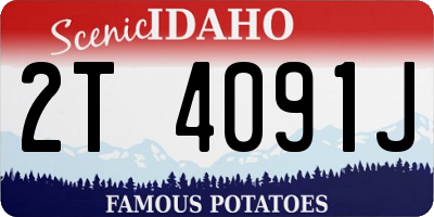 ID license plate 2T4091J