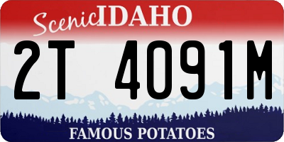 ID license plate 2T4091M