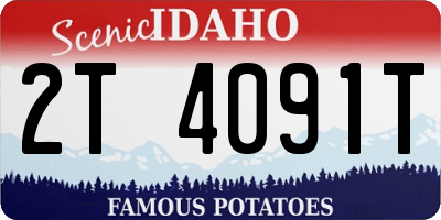 ID license plate 2T4091T