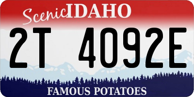 ID license plate 2T4092E