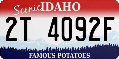 ID license plate 2T4092F