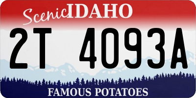 ID license plate 2T4093A