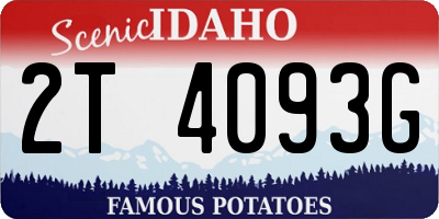 ID license plate 2T4093G