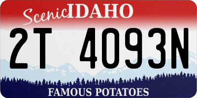 ID license plate 2T4093N