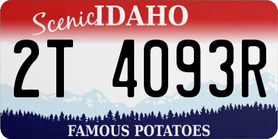 ID license plate 2T4093R