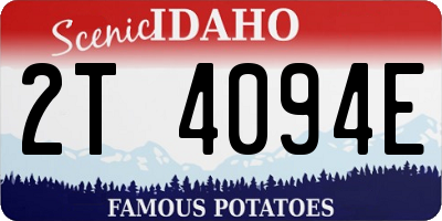 ID license plate 2T4094E